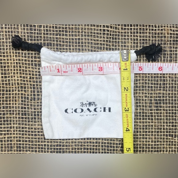 Coach Jewelry Pouch Beige with Drawstring - Picture 3 of 3
